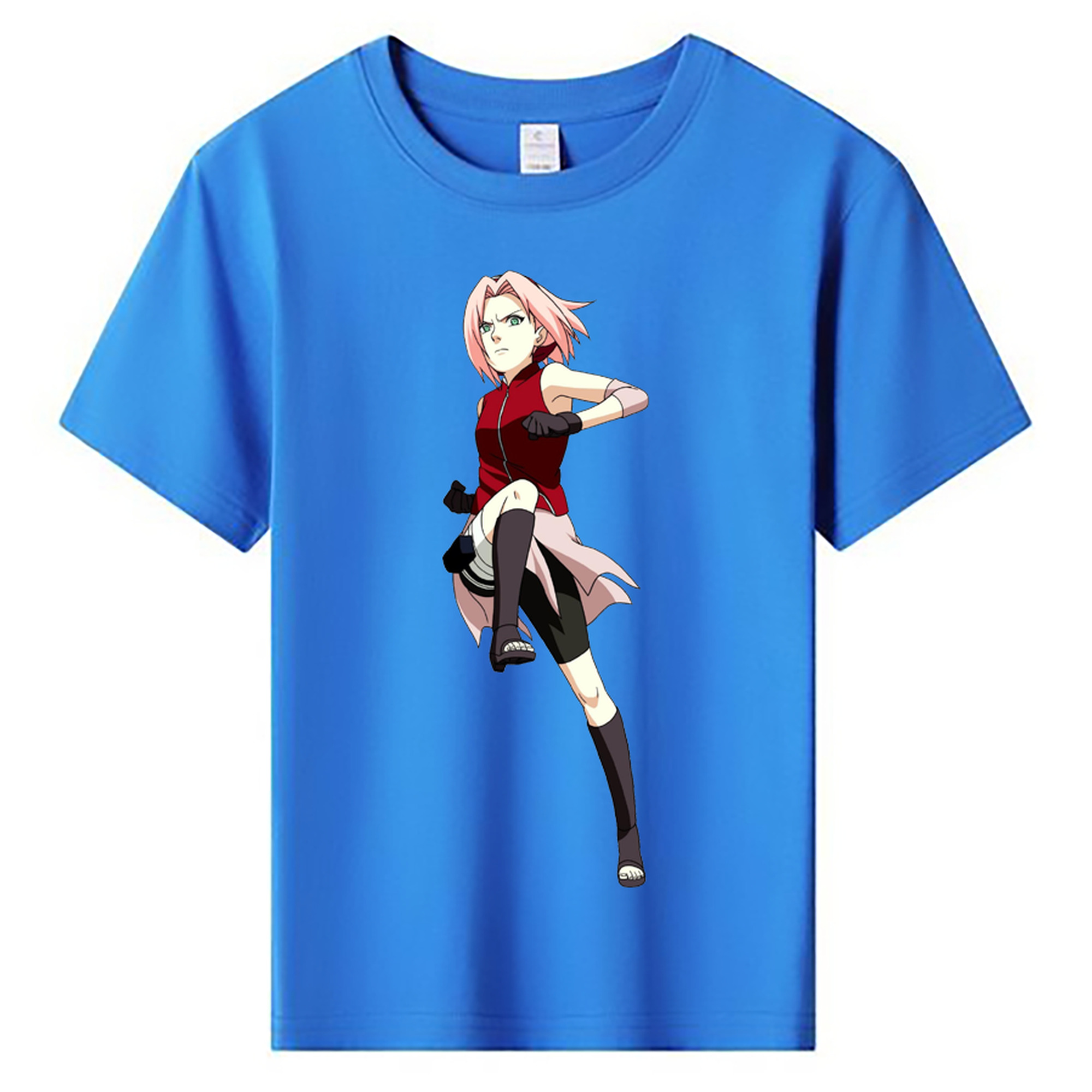 （画像用） NARUTO -ナルト- 春野サクラ Haruno Sakura 綿100％キッズTシャツ（フロントプリント）